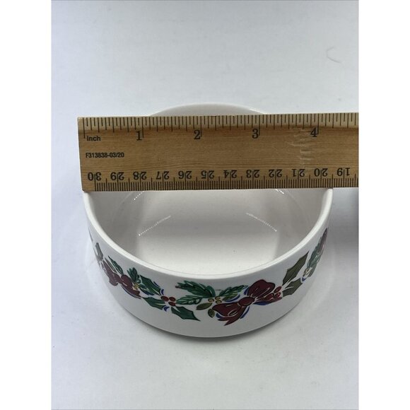 Vintage Mikasa Santas Glow Christmas Candy Dish Lidded Trinket Box‎ Japan FX077 - Picture 12 of 13